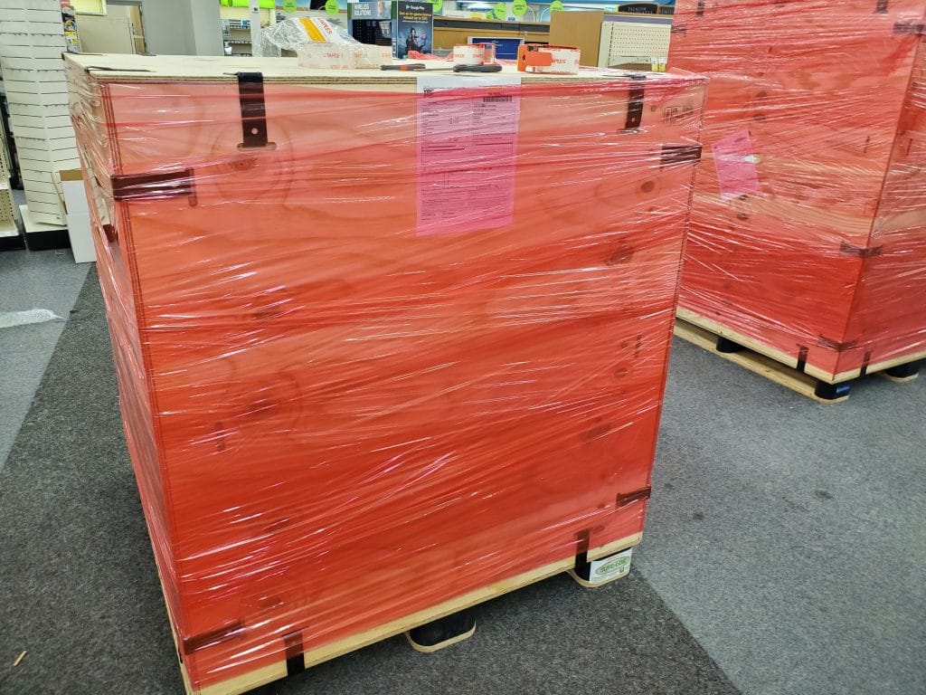 Network devices prepared for shipment as part of asset recovery services