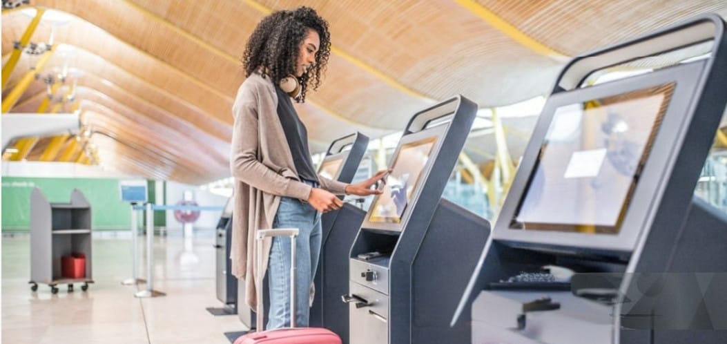 Person using self-serve solution | kiosks