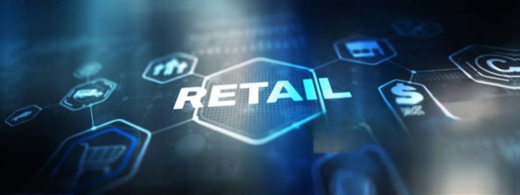 Customer selecting retail solutions button